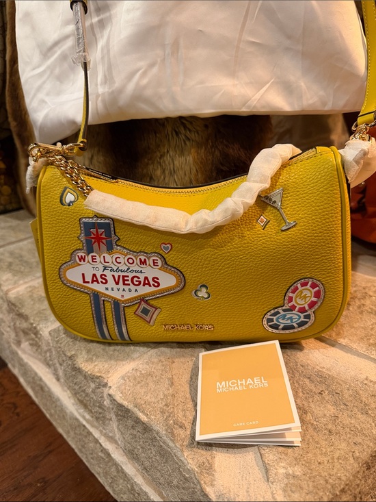Michael Kors Handbags - NWT Michael Kors Honey Carmella Las Vegas Patchwork Shoulder Bag